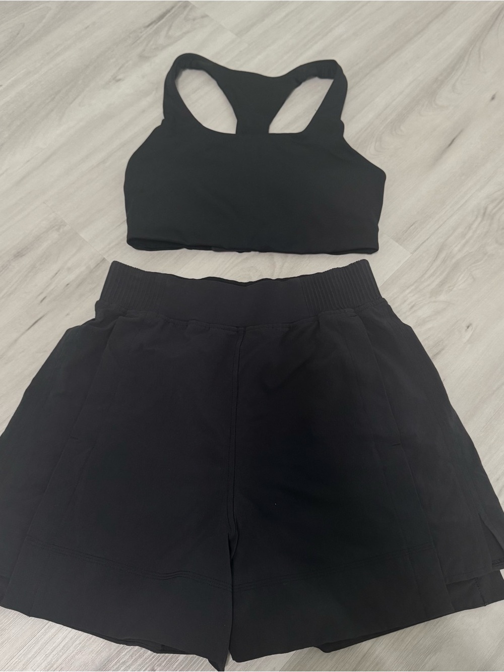 lululemon athletica Women's Black Athletic Shorts with top